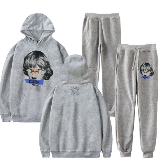 The Kid Laroi Merch BLEED Hoodie and Sweatpants set pop print Unisex Casual Street Clothing