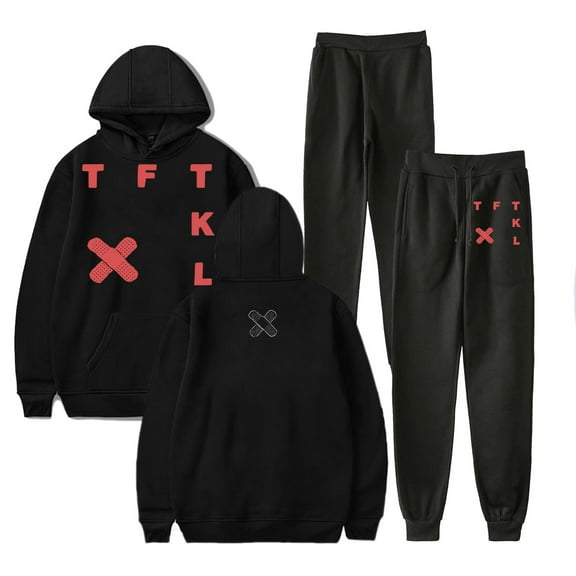 The Kid Laroi Merch TFTKL Hoodie and Sweatpants set pop print Unisex Casual Street Clothing