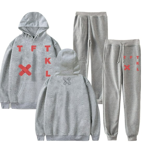 The Kid Laroi Merch TFTKL Hoodie and Sweatpants set pop print Unisex Casual Street Clothing