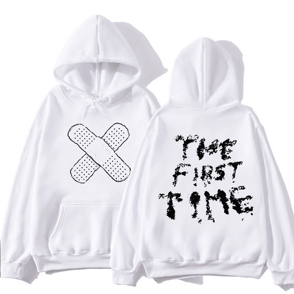 The Kid Laroi Merch The First Time Band-Aid Printed Hoodies Women/Men Fashion Long Sleeve Hooded Sweatshirt Harajuku Clothes
