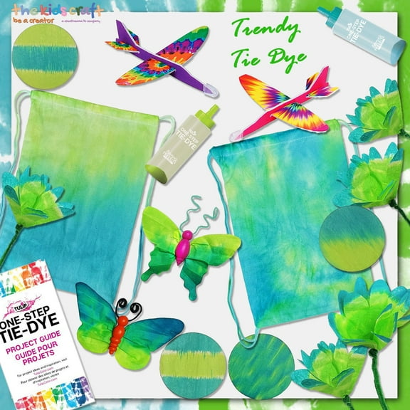 The Kids Craft, Trendy Tie-Dye DIY Crafts Box for Kids (5 Crafts), Ages: 3 to 9 Years old