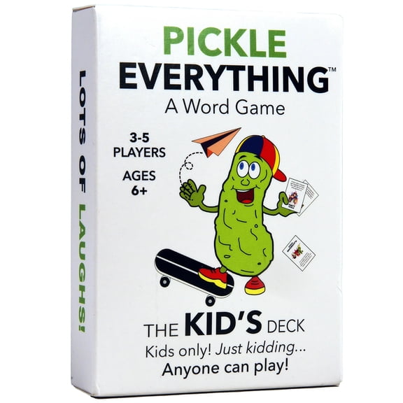 Pickle Everything: Kids Deck - A Word Game, Fast-Paced Party Card Game, Illustrated Clues, Guess the "P" Word, 3 Ways To Play, Family 6+, 3-5 Players