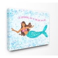 thumbnail image 1 of The Kids Room By Stupell Be Enchanting Blue and Pink Swimming Mermaid Canvas Wall Art, 1 of 2