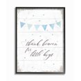 thumbnail image 1 of The Kids Room By Stupell Blue Bunting Thank Heaven for Little Boys Planked Look Framed Texturized Art, 1 of 2