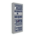 thumbnail image 1 of The Kids Room By Stupell Grey and Navy Superhero Rules Typography Canvas Wall Art, 13 x 30, 1 of 6