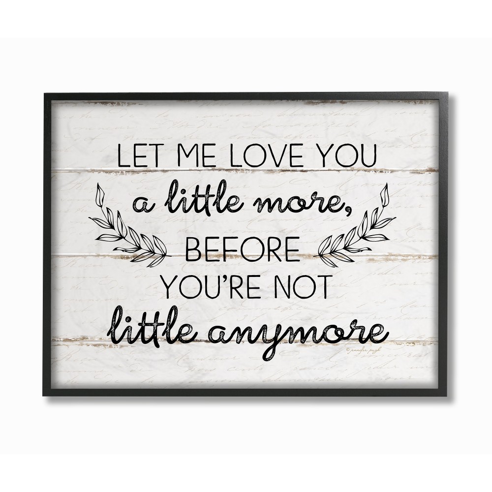 The Kids Room By Stupell Let Me Love You A Little More Rustic Planked Wood Look with Laurel Leaves