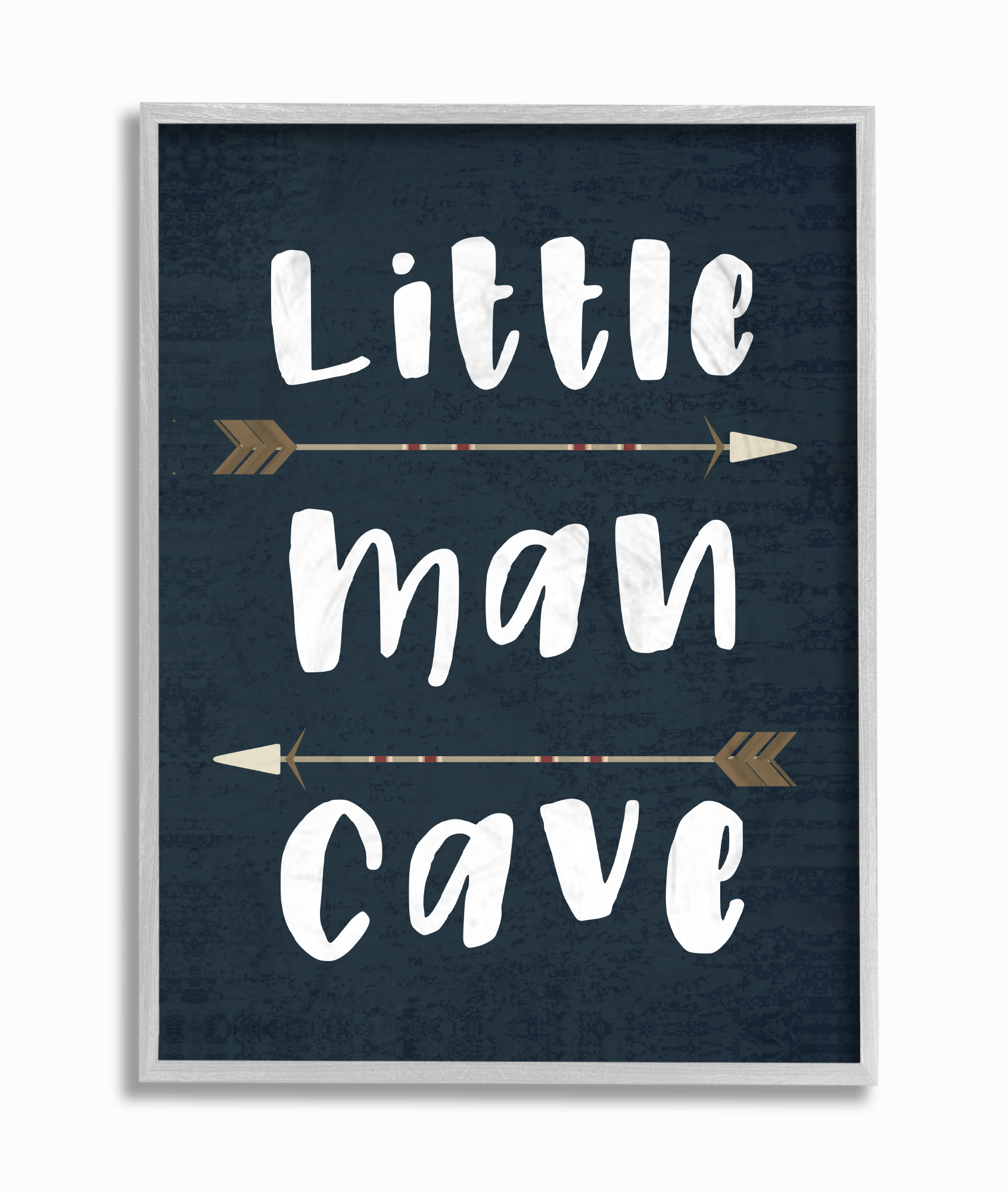The Kids Room By Stupell Little Man Cave Arrows Gray Framed Texturized Art