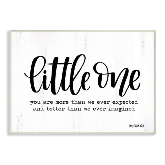 The Kids Room By Stupell Little One Black and White Script Typography