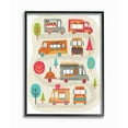 thumbnail image 1 of The Kids Room By Stupell Mod Illustration Quirky Food Trucks And Trees Framed Giclee Texturized Art, 11 x 14, 1 of 3