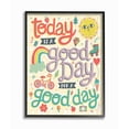 thumbnail image 1 of The Kids Room By Stupell Outdoor Sun and Rainbow Script Lettering Today Is A Good Day Framed Giclee Texturized Art, 16 x 20, 1 of 5