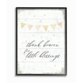 thumbnail image 1 of The Kids Room By Stupell Yellow Bunting Thank Heaven for Little Blessings Planked Look Framed Texturized Art, 1 of 2