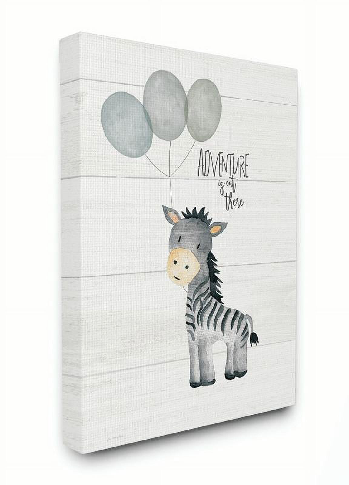 The Kids Room by Stupell Adventure Is Out There Zebra Canvas Wall Art by Jo Moulton