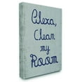 thumbnail image 1 of The Kids Room by Stupell Alexa Clean My Room Blue Grey Kids Funny Word Design Canvas Wall Art by Daphne Polselli, 1 of 5