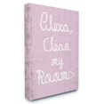 thumbnail image 1 of The Kids Room by Stupell Alexa Clean My Room Pink Kids Funny Word Design Canvas Wall Art by Daphne Polselli, 1 of 5