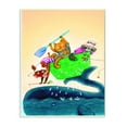 thumbnail image 1 of The Kids Room by Stupell Animal Sailors Cartoon Green Yellow Kids Nursery Painting Wall Plaque by The Saturday Evening Post, 1 of 1