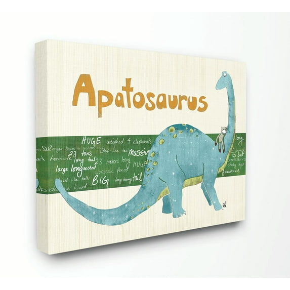 The Kids Room by Stupell Apatosaurus Dinosaur Canvas Wall Art by Bealook Kids