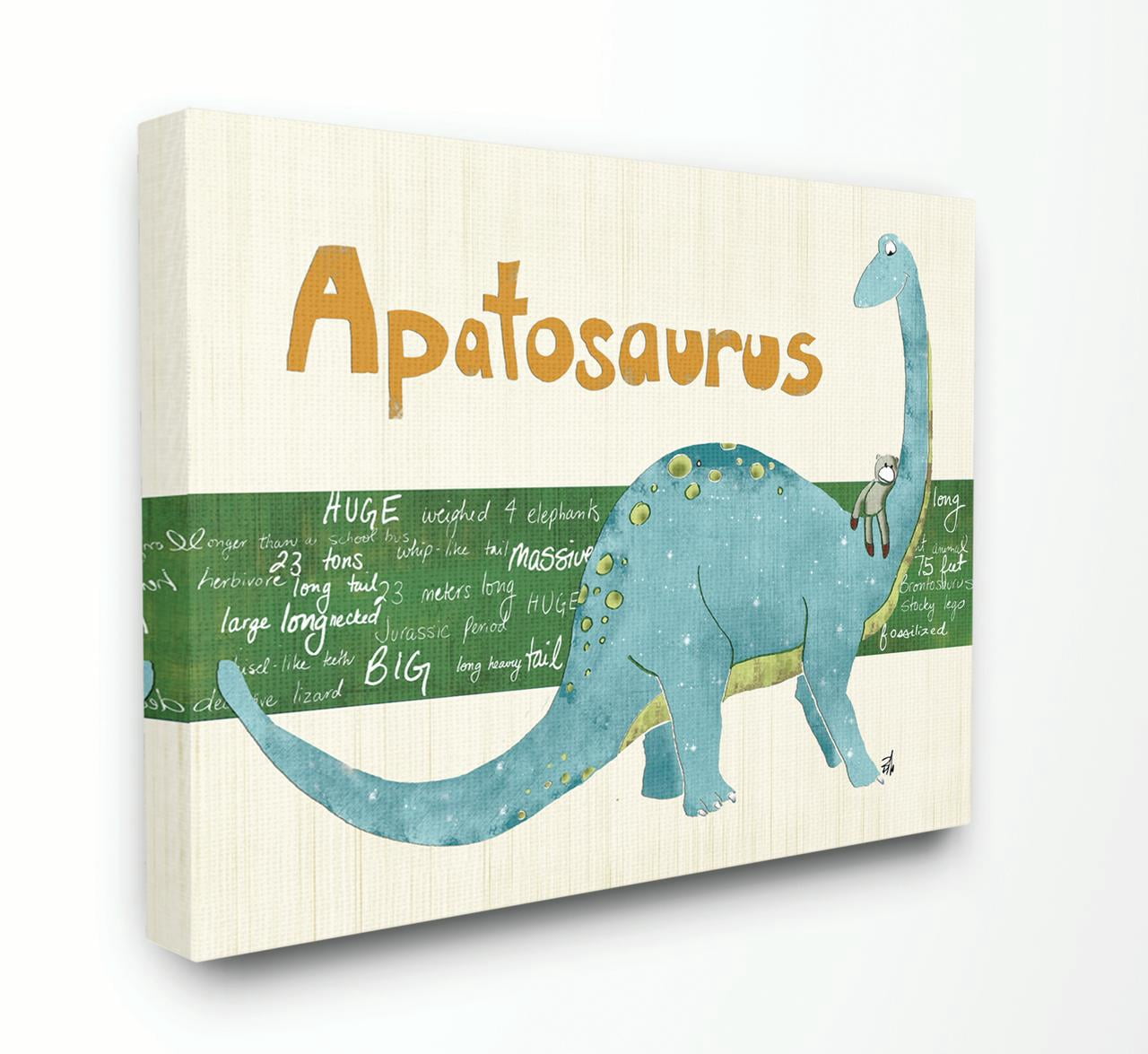 The Kids Room by Stupell Apatosaurus Dinosaur Canvas Wall Art by Bealook Kids