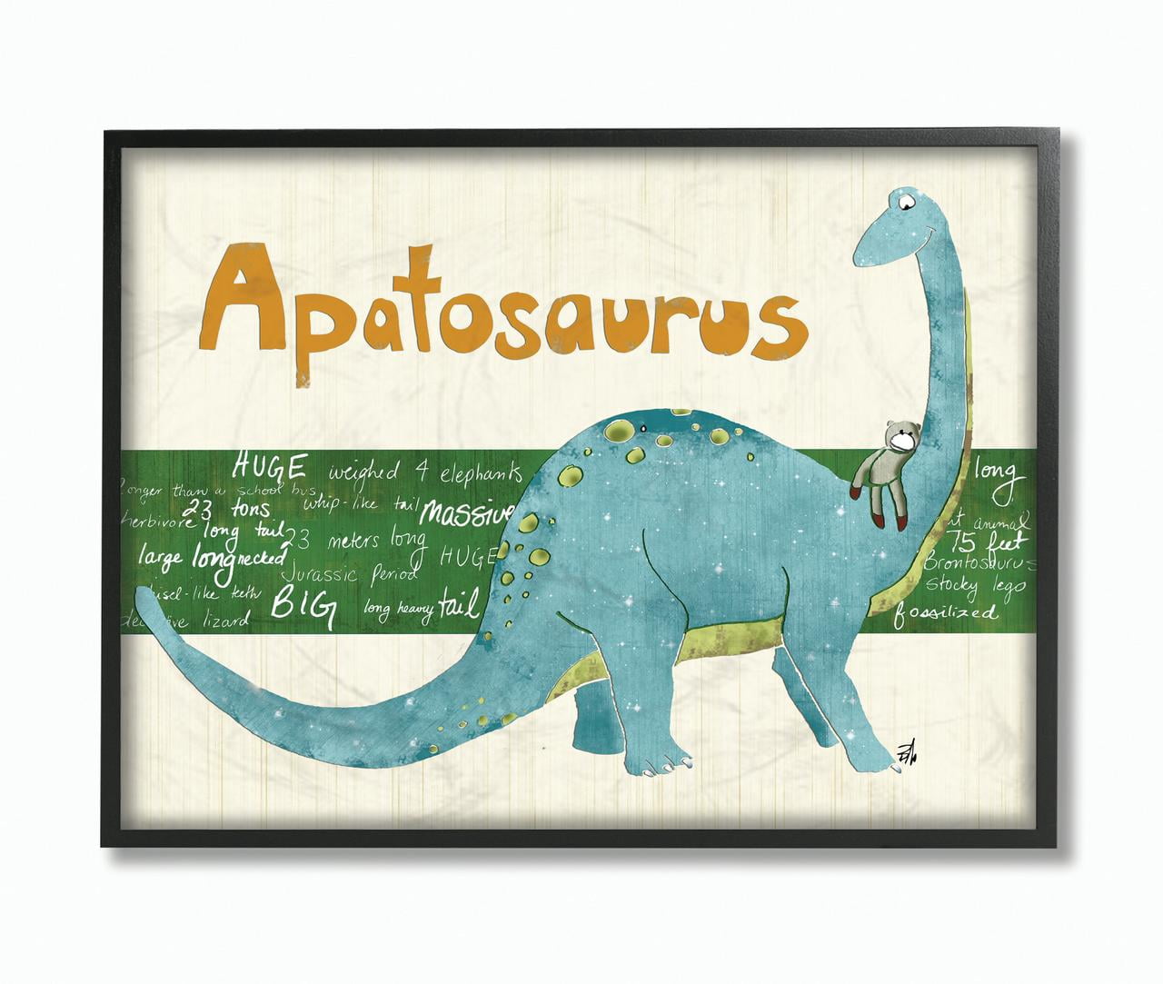 The Kids Room by Stupell Apatosaurus Dinosaur Framed Wall Art by Bealook Kids