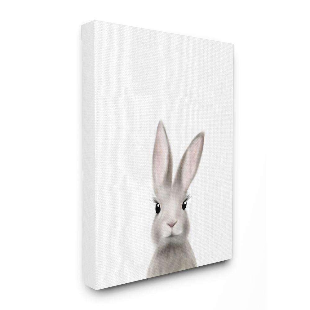 The Kids Room by Stupell Baby Bunny Animal Kids Painting Canvas Wall Art by Leah Straatsma