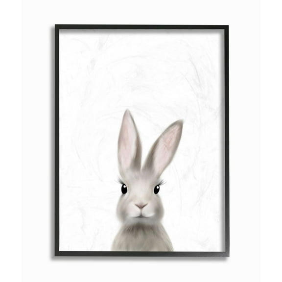 The Kids Room by Stupell Baby Bunny Animal Kids Painting Framed Giclee Texturized Art by Leah Straatsma