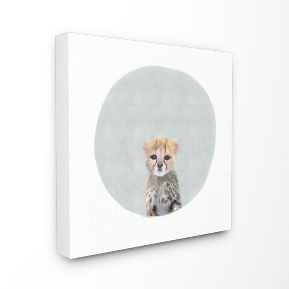 The Kids Room by Stupell Baby Cheetah Animal Kids Painting Canvas Wall Art by Leah Straatsma