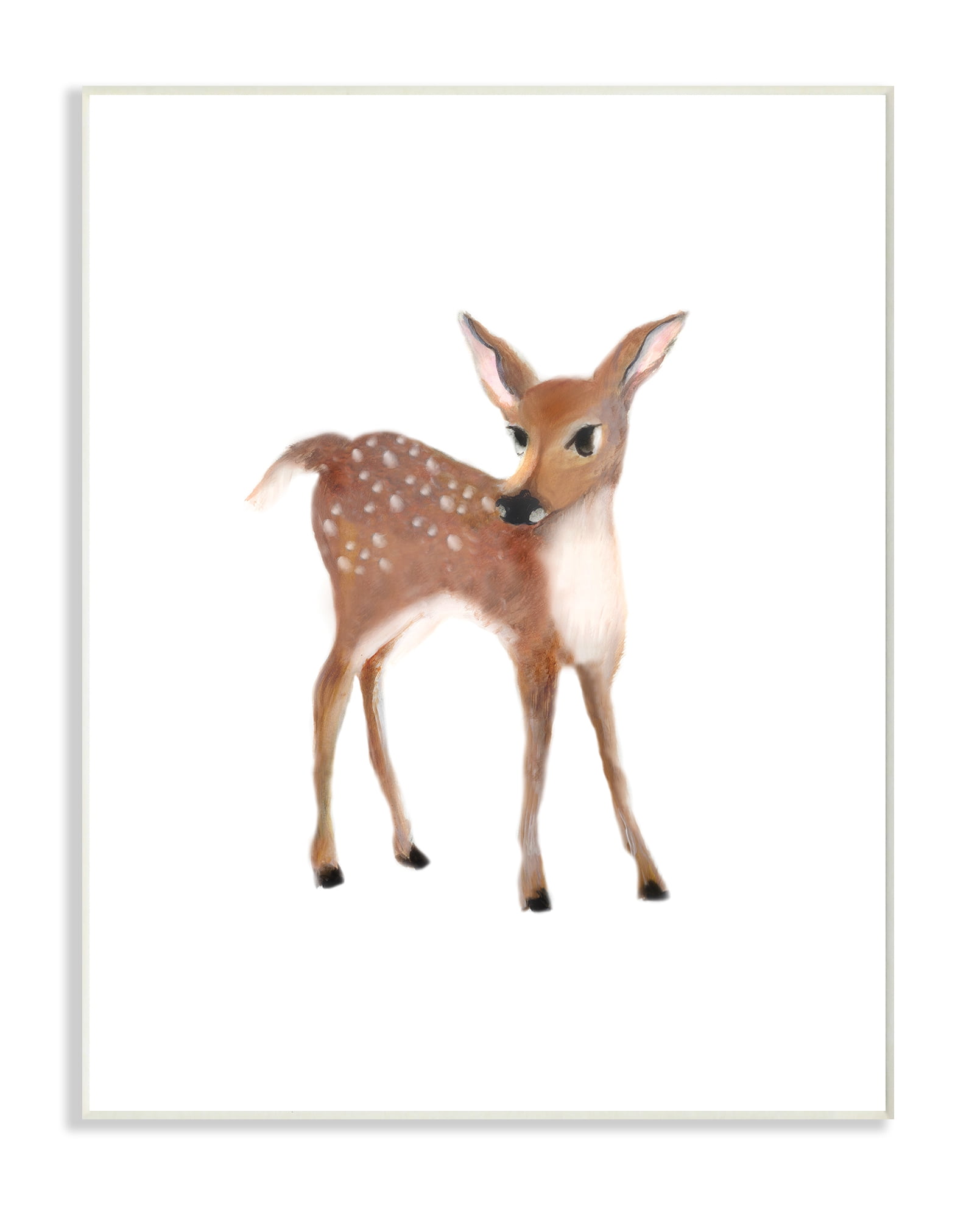 The Kids Room by Stupell Baby Deer Illustration Wall Plaque Art, 10 x 0.5 x 15