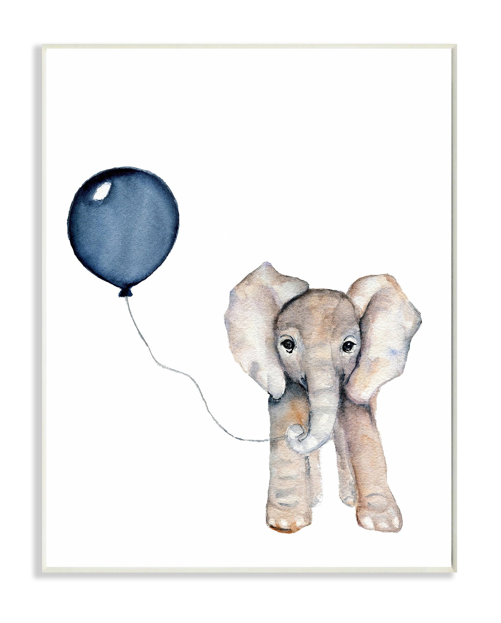 The Kids Room by Stupell Baby Elephant with Blue Balloon Wall Plaqueby Daphne Polselli