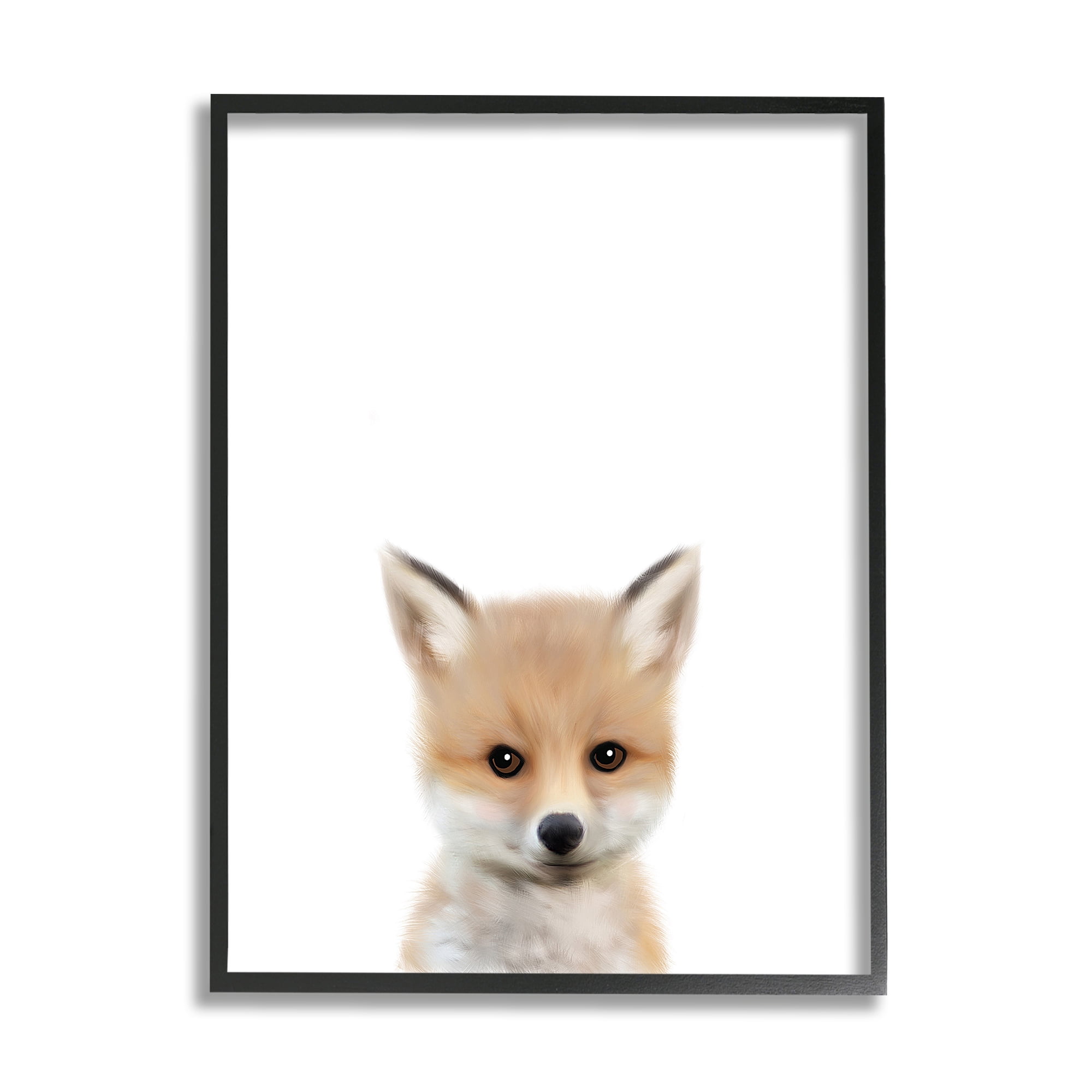 The Kids Room by Stupell Baby Fox Animal Kids Painting Framed Giclee Texturized Art by Leah Straatsma