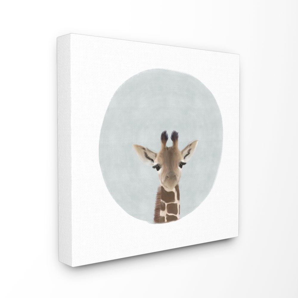 The Kids Room by Stupell Baby Giraffe Animal Kids Painting Canvas Wall Art by Leah Straatsma