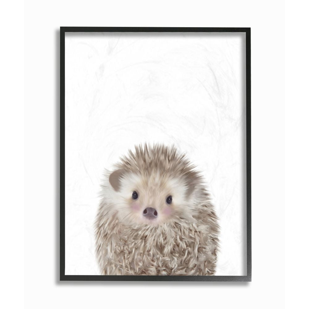 The Kids Room by Stupell Baby Hedgehog Animal Kids Painting Framed Giclee Texturized Art by Leah Straatsma