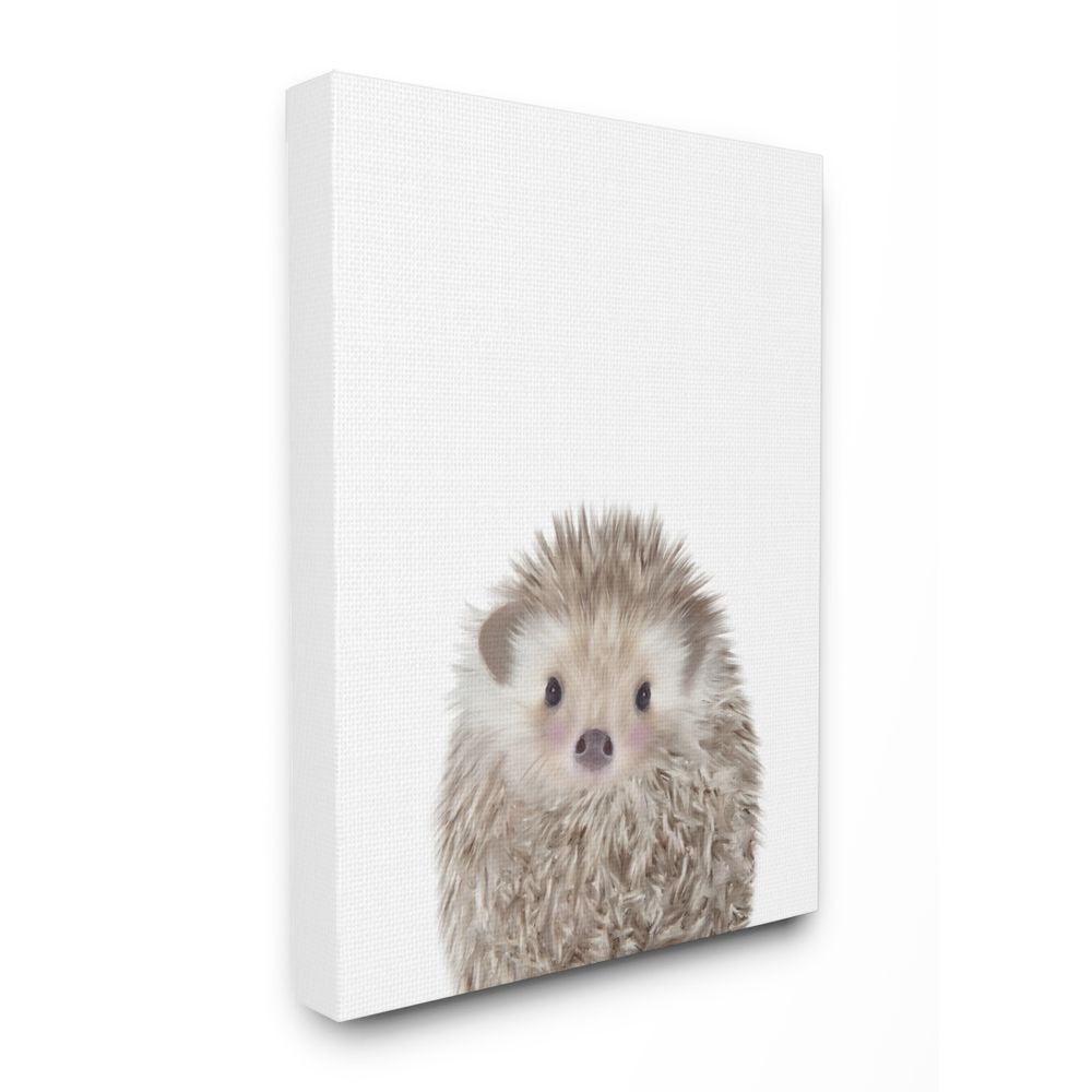 The Kids Room by Stupell Baby Hedgehog Animal Kids Painting Super Canvas Wall Art by Leah Straatsma
