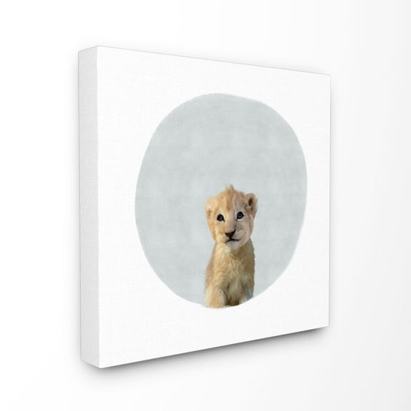 The Kids Room by Stupell Baby Lion Animal Kids Painting Canvas Wall Art by Leah Straatsma