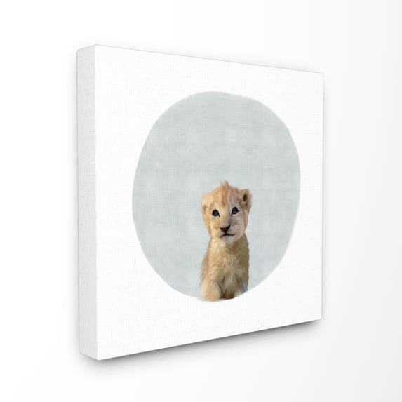 The Kids Room by Stupell Baby Lion Animal Kids Painting Canvas Wall Art by Leah Straatsma