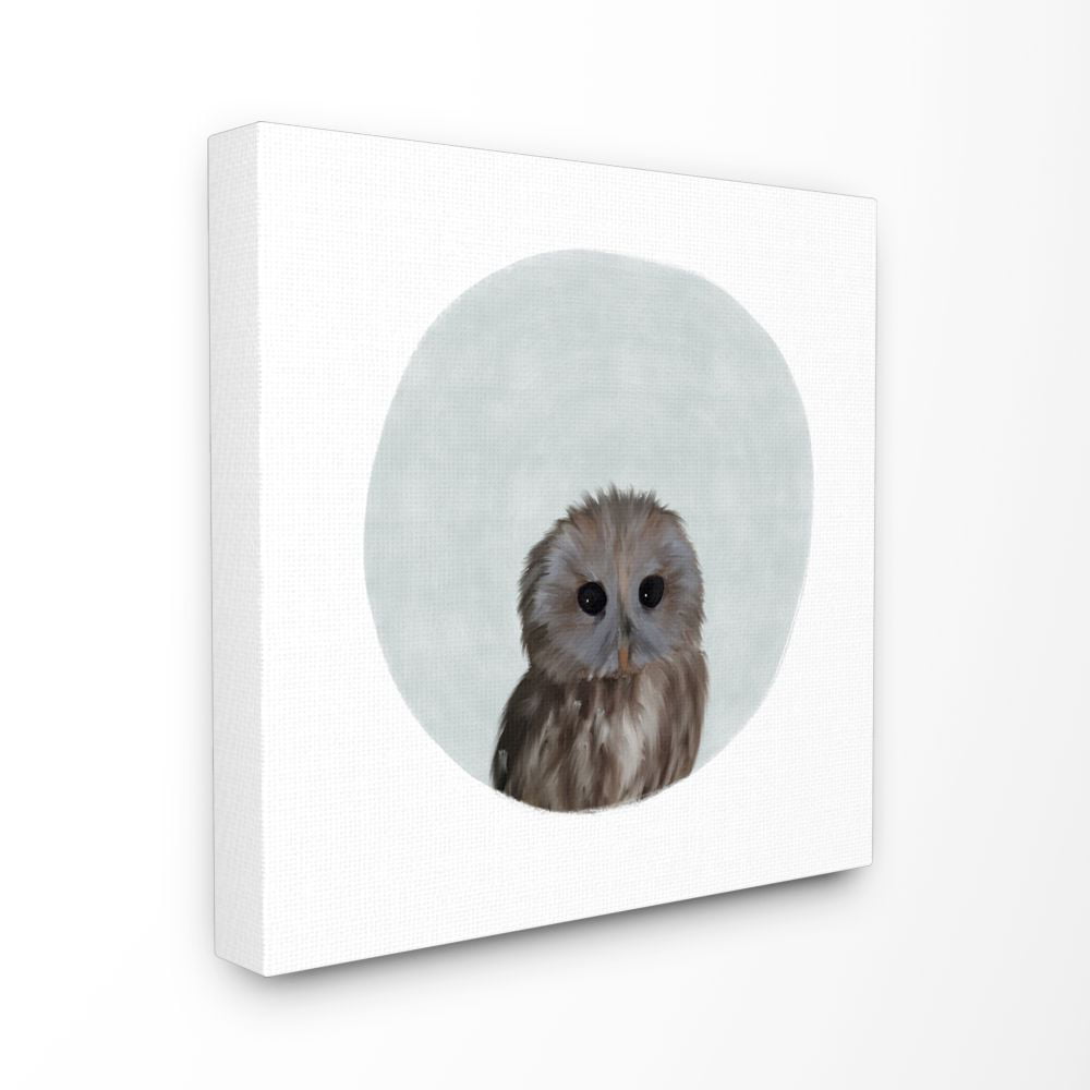 The Kids Room by Stupell Baby Owl Animal Kids Painting Canvas Wall Art ...