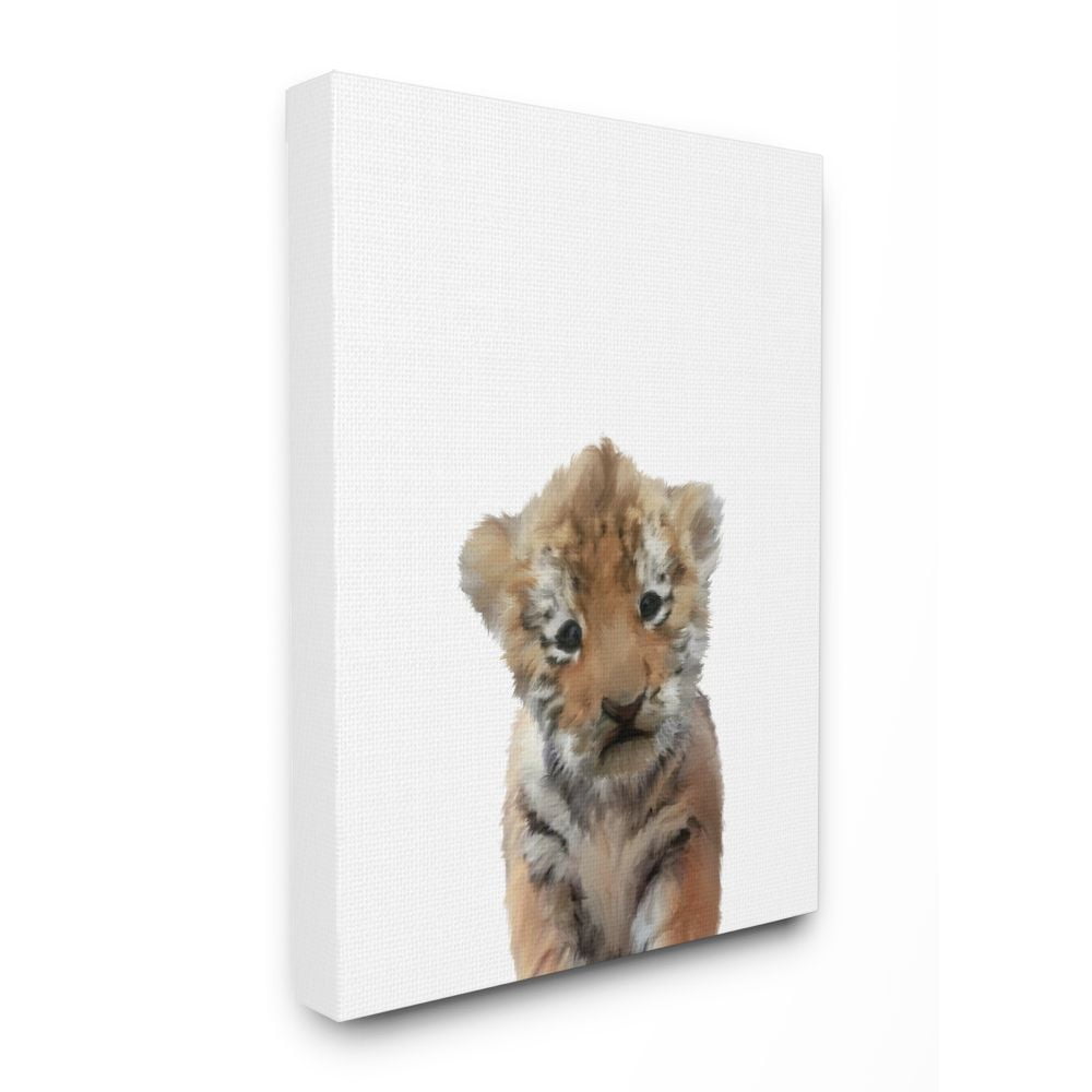 The Kids Room by Stupell Baby Tiger Animal Kids Painting Super Canvas Wall Art by Leah Straatsma