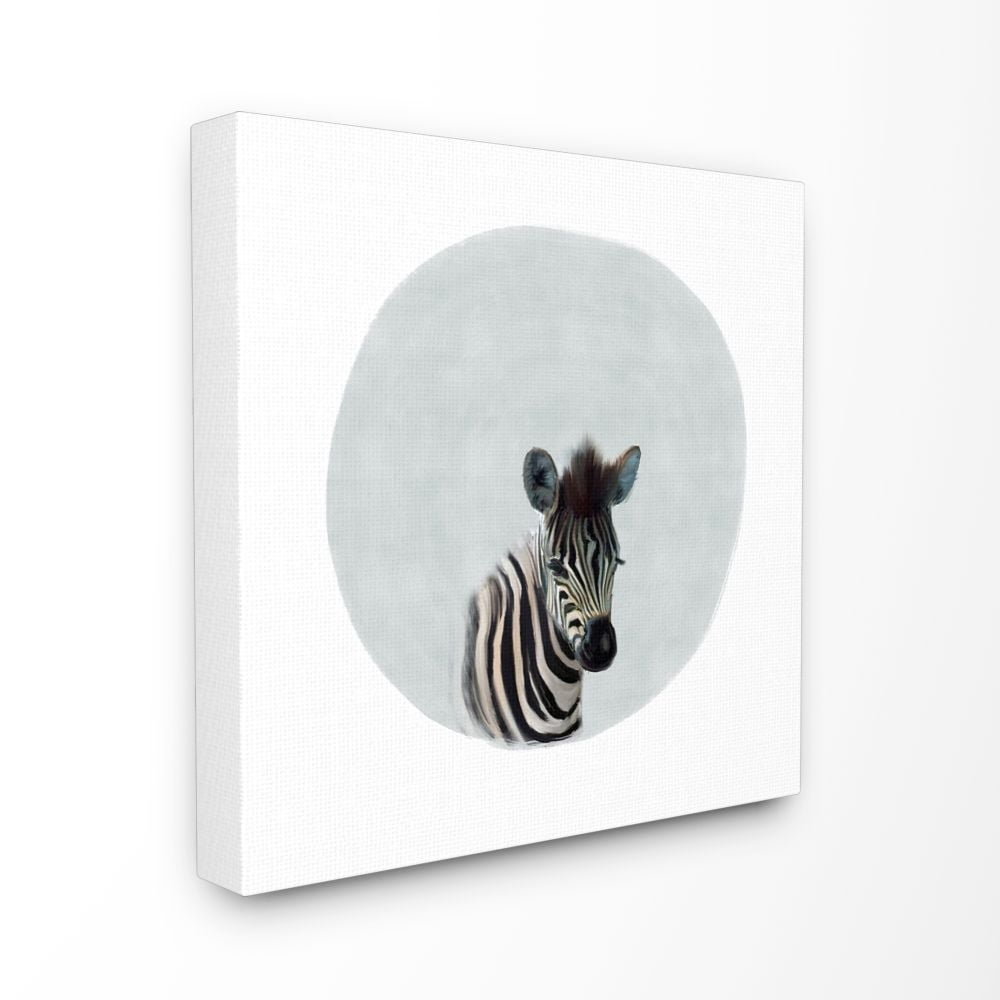 The Kids Room by Stupell Baby Zebra Animal Kids Painting Canvas Wall Art by Leah Straatsma