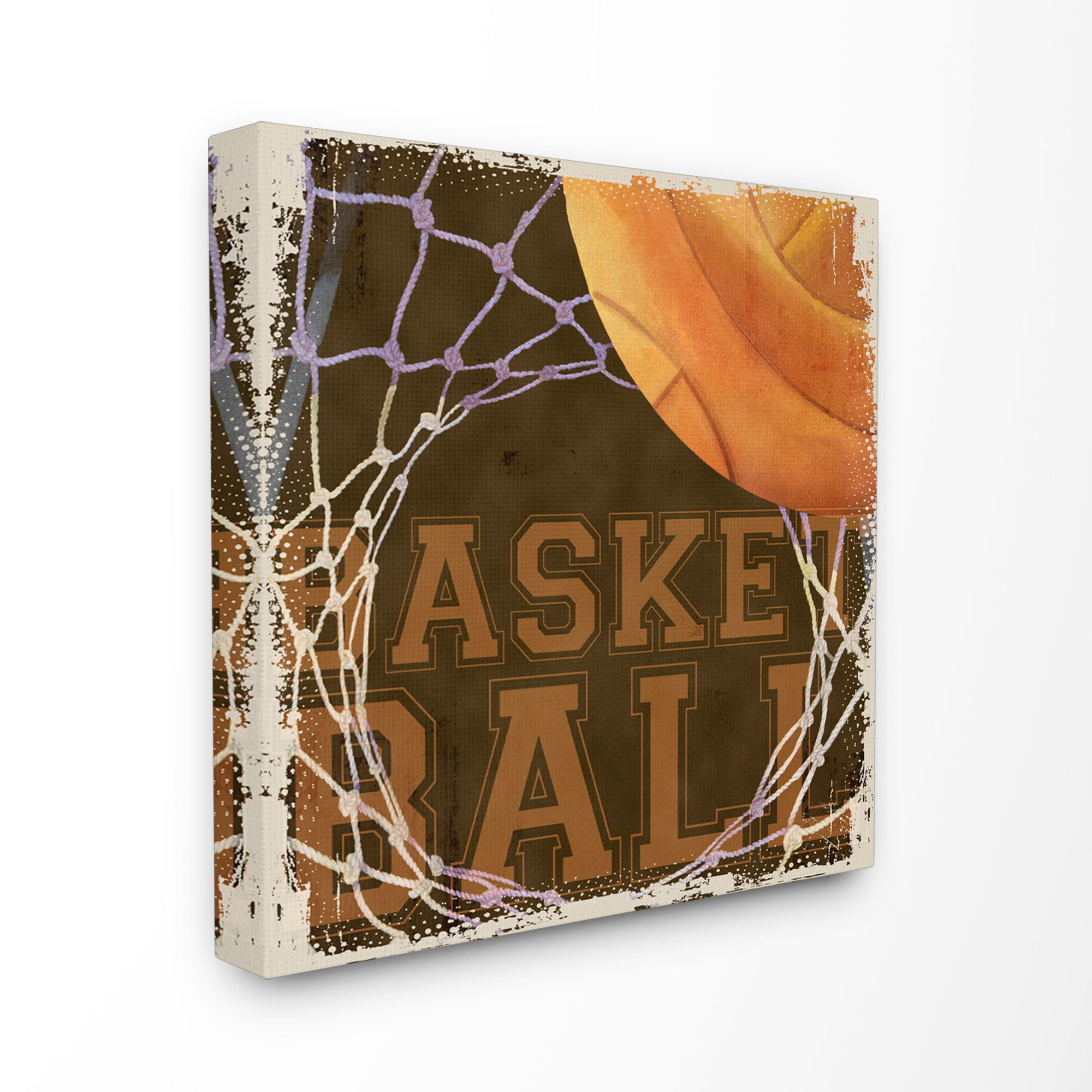 The Kids Room by Stupell Basketball Hoop Sports Word Design Canvas Wall Art by The Saturday Evening Post