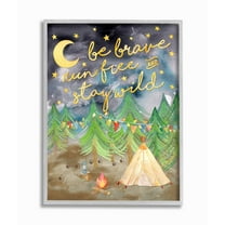 The Kids Room by Stupell Be Brave Camping Painting Framed Wall Art by Erica Billups