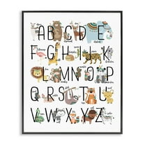 The Kids Room by Stupell Boho Animal ABCs Framed Wall Art by Erica Billups