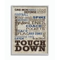 thumbnail image 1 of The Kids Room by Stupell Brown and Navy Football Typog Framed Wall Art by Erica Billups, 1 of 1