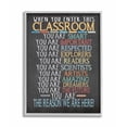 thumbnail image 1 of The Kids Room by Stupell Classroom Rules Rainbow Chalk Framed Wall Art by Jo Moulton, 1 of 4