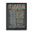 thumbnail image 1 of The Kids Room by Stupell Classroom Rules Rainbow Chalk Framed Wall Art by Jo Moulton, 1 of 4