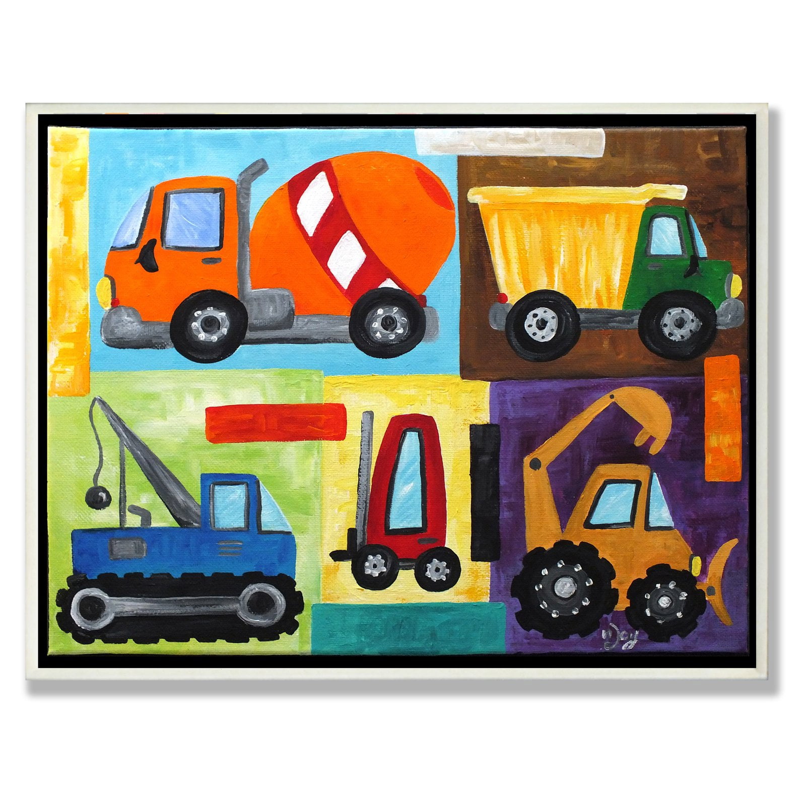The Kids Room by Stupell Construction Trucks Set Wall Plaqueby nJoyArt