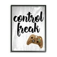 thumbnail image 1 of The Kids Room by Stupell Control Freak Wood Texture Sign with Video Game Controller Framed Giclee Texturized Art, 1 of 7