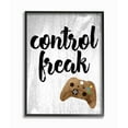 thumbnail image 1 of The Kids Room by Stupell Control Freak Wood Texture Sign with Video Game Controller Framed Giclee Texturized Art, 1 of 8