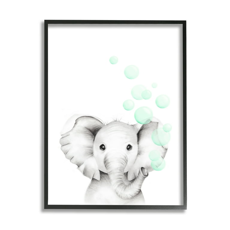 Free Shipping! The Kids Room By Stupell Baby Elephant Wall Picture