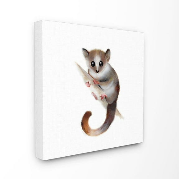 The Kids Room by Stupell Cute Cartoon Baby Lemur Zoo Animal Painting Canvas Wall Art by Studio Q by Studio Q