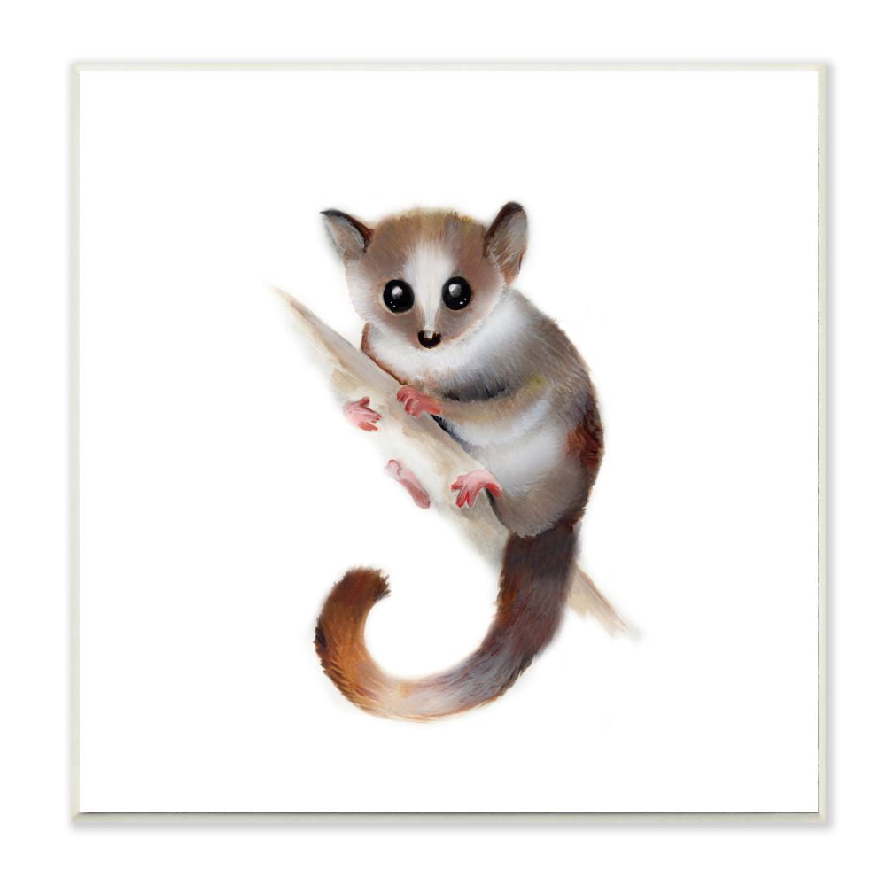 The Kids Room by Stupell Cute Cartoon Baby Lemur Zoo Animal Painting Wall Plaque Art by Studio Q by Studio Q