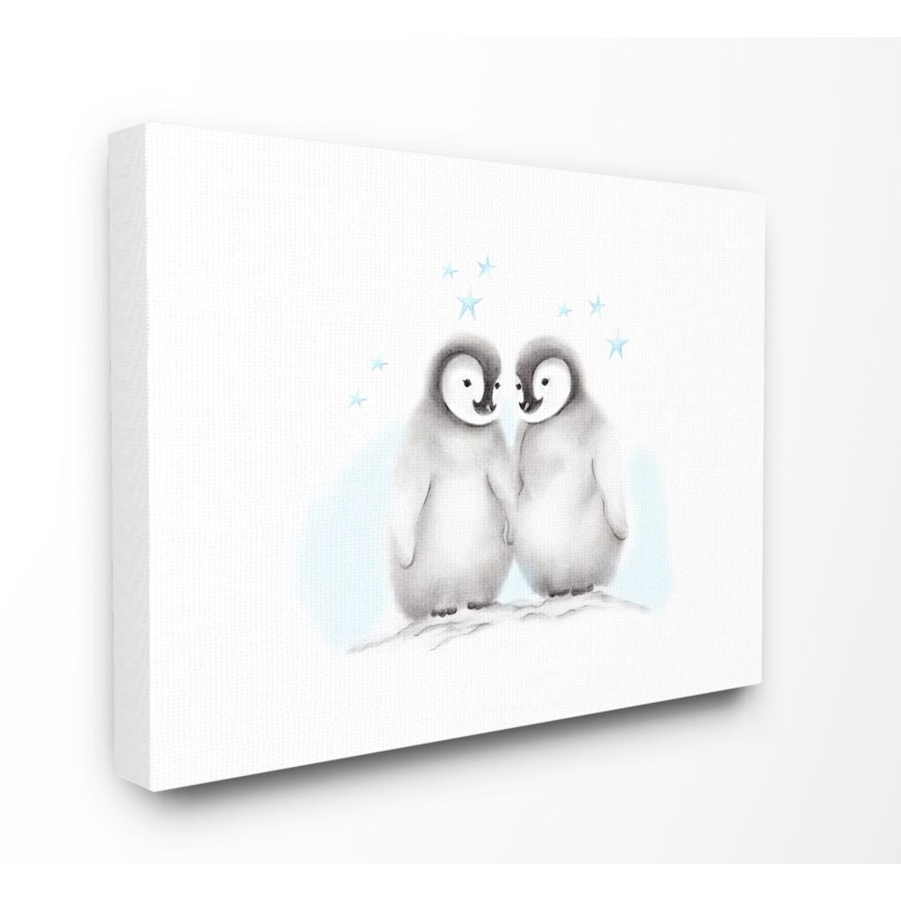 The Kids Room by Stupell Cute Cartoon Baby Penguins Bird Zoo Animal Painting Canvas Wall Art by Studio Q by Studio Q