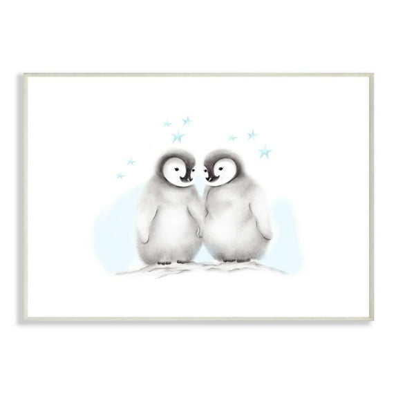 The Kids Room by Stupell Cute Cartoon Baby Penguins Bird Zoo Animal Painting Wall Plaque Art by Studio Q by Studio Q